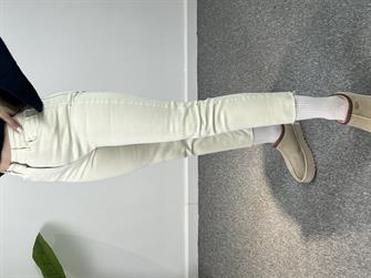 Orjinal Marka Krem Kesik Paça Momfit Jean
