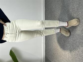 Orjinal Marka Krem Kesik Paça Momfit Jean
