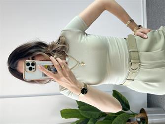 Orjinal Marka Mint Crop Tshırt