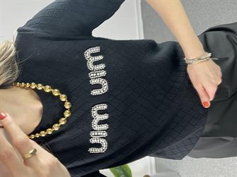 Orjinal Marka Muadili Siyah Pamuk Tshirt