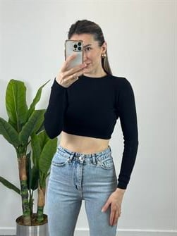 Orjinal Marka Yumuşak Doku Crop Kazak