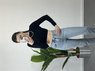 Orjinal Marka Yumuşak Doku Crop Kazak