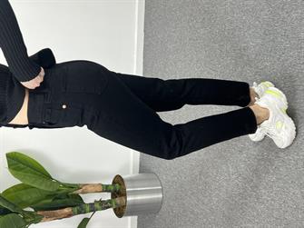 Orjinal Marka ZR Siyah Mom Jean