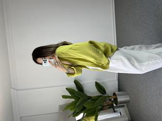 Owesize İpeksi Sarı Gömlek