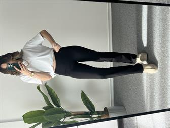 OYS İçi Şardonlu İspanyol Paça Siyah Tayt