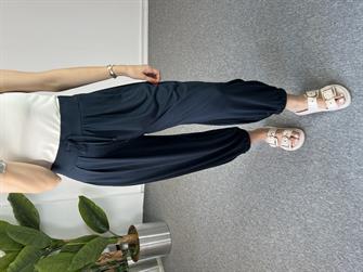 Paçası Lastikli Lacivert Modal Şalvar