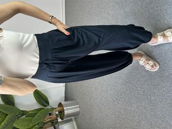 Paçası Lastikli Lacivert Modal Şalvar