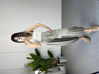 Paçası Lastikli Çağla Modal Şalvar