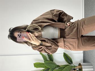 Paraşüt Kumaş Kahve İkili Takım