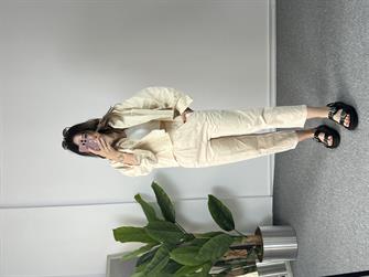 Paraşüt Kumaş Krem İkili Takım