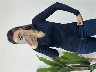 Polo Yaka Lacivert Triko