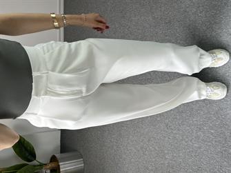 Premium Kalite Beyaz Palazzo Pantolon