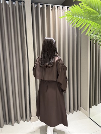 PREMİUM OWERSİZE TRENÇKOT KAHVE