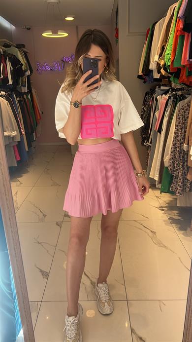 Qzu Piliseli Şort Etek 