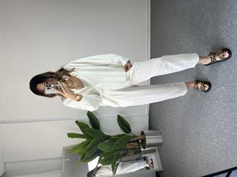 Şalvar Gömlekli Beyaz İkili Takım