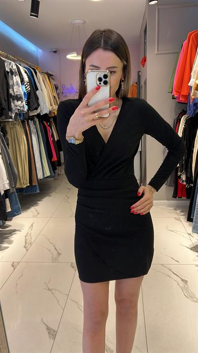 Siyah Mini Elbise 