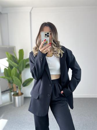 Siyah Owersize Zr Model Takım