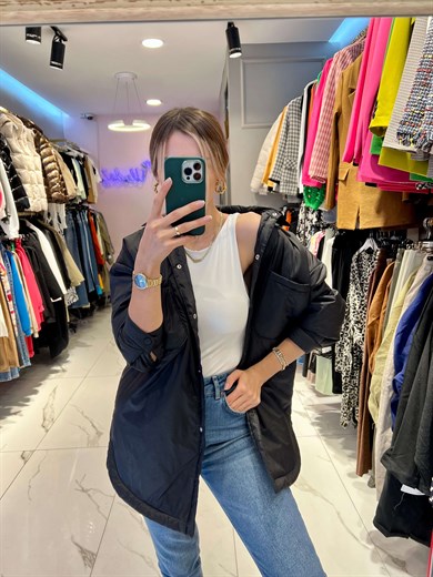 Siyah Şişme Ceket