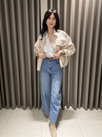 TAŞLI BALON JEAN MAVİ