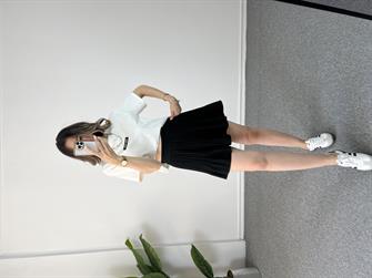 Taşlı Baskılı beyaz Tshırt