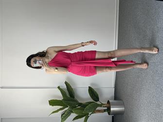 Tek Omuz Pembe Kuyruklu Elbise