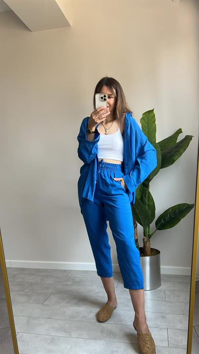 Tensel Gömlek Pantolon Takım