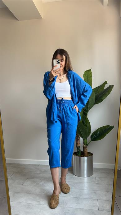 Tensel Gömlek Pantolon Takım