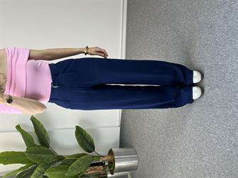 Tensel Kumaş Lacivert Palazzo Pantolon