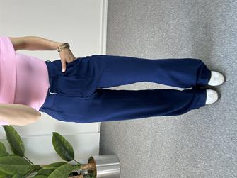 Tensel Kumaş Lacivert Palazzo Pantolon