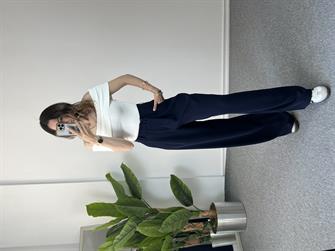 Tensel Kumaş Siyah Palazzo Pantolon