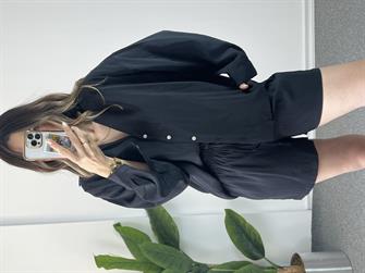 Tensel Şortlu Siyah Takım  