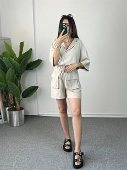 Tensel Taş Şortlu Takım 