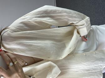 Transparan Krem Gömlek 