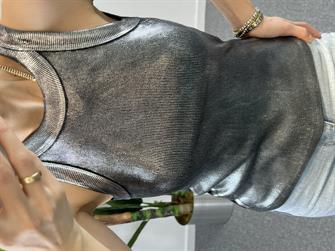 Varaklı Halter Yaka Bluz