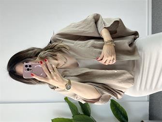 Vizon Tensel Yarasa Kol Gömlek