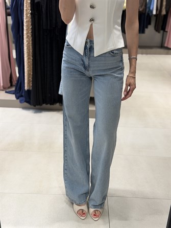 Wideleg Jean Buz Mavi