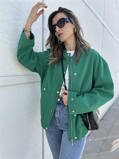 Yeşil Bomber Ceket