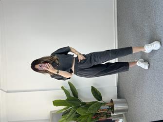 Yıkamalı Antrasit Crop Takım