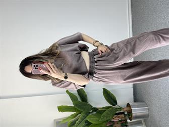 Yıkamalı Kahve Crop Takım