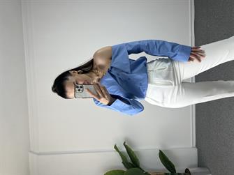 Yüksek bel Beyaz Slim Fit Pantolon