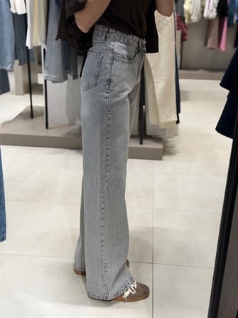 Yüksek Bel Palazzo Jean GRİ