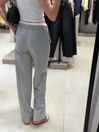 Zr Model Beli Lastikli Pantolon GRİ