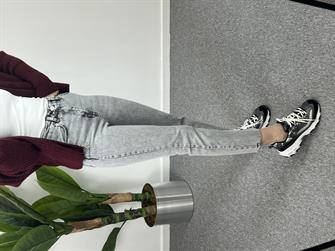 ZR Orjinal marka Açık Gri Momfit Jean