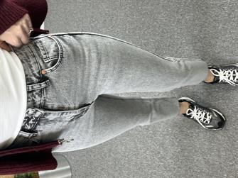 ZR Orjinal marka Açık Gri Momfit Jean