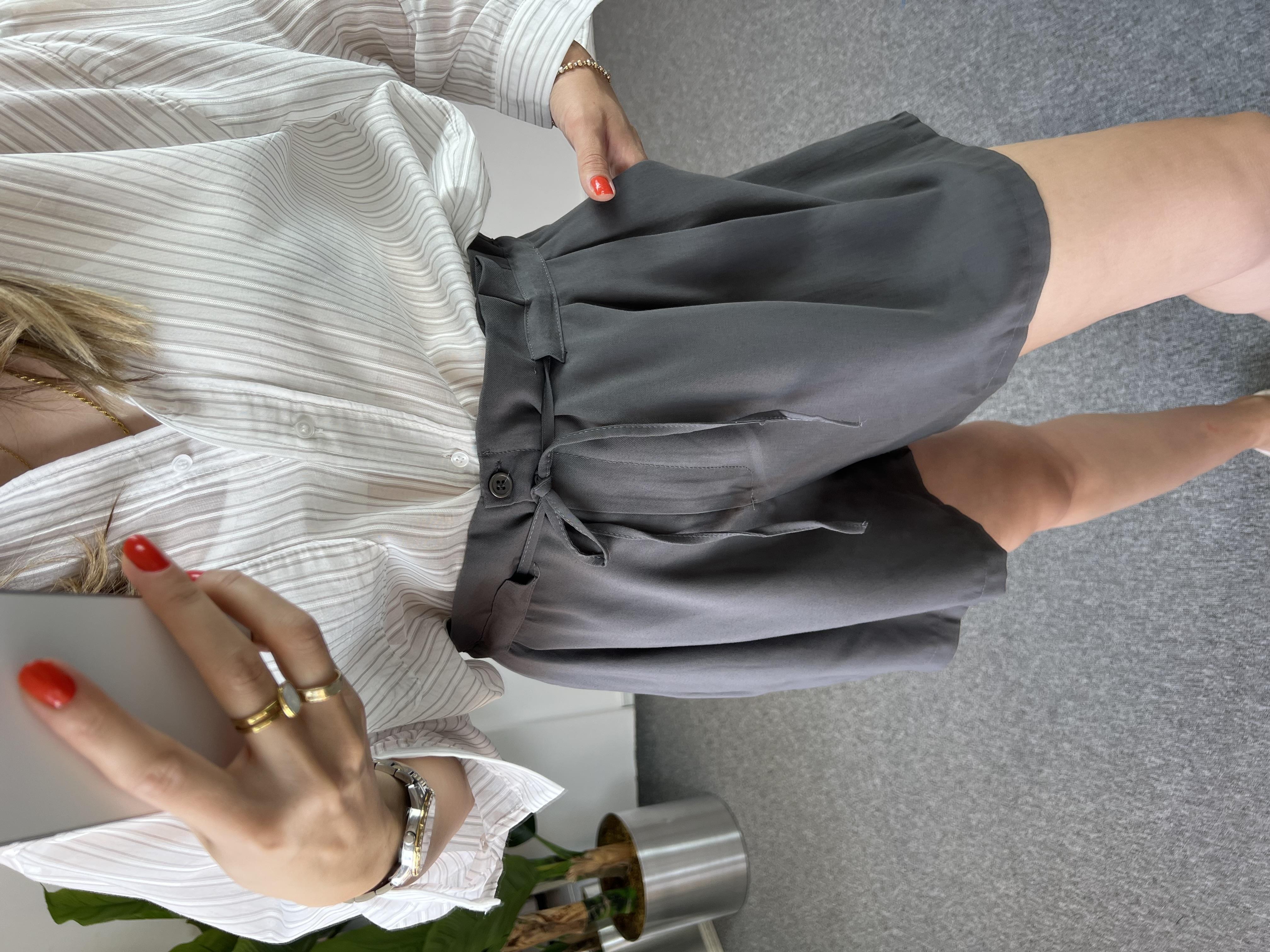 Beli Lastikli Antrasit Tensel Şort