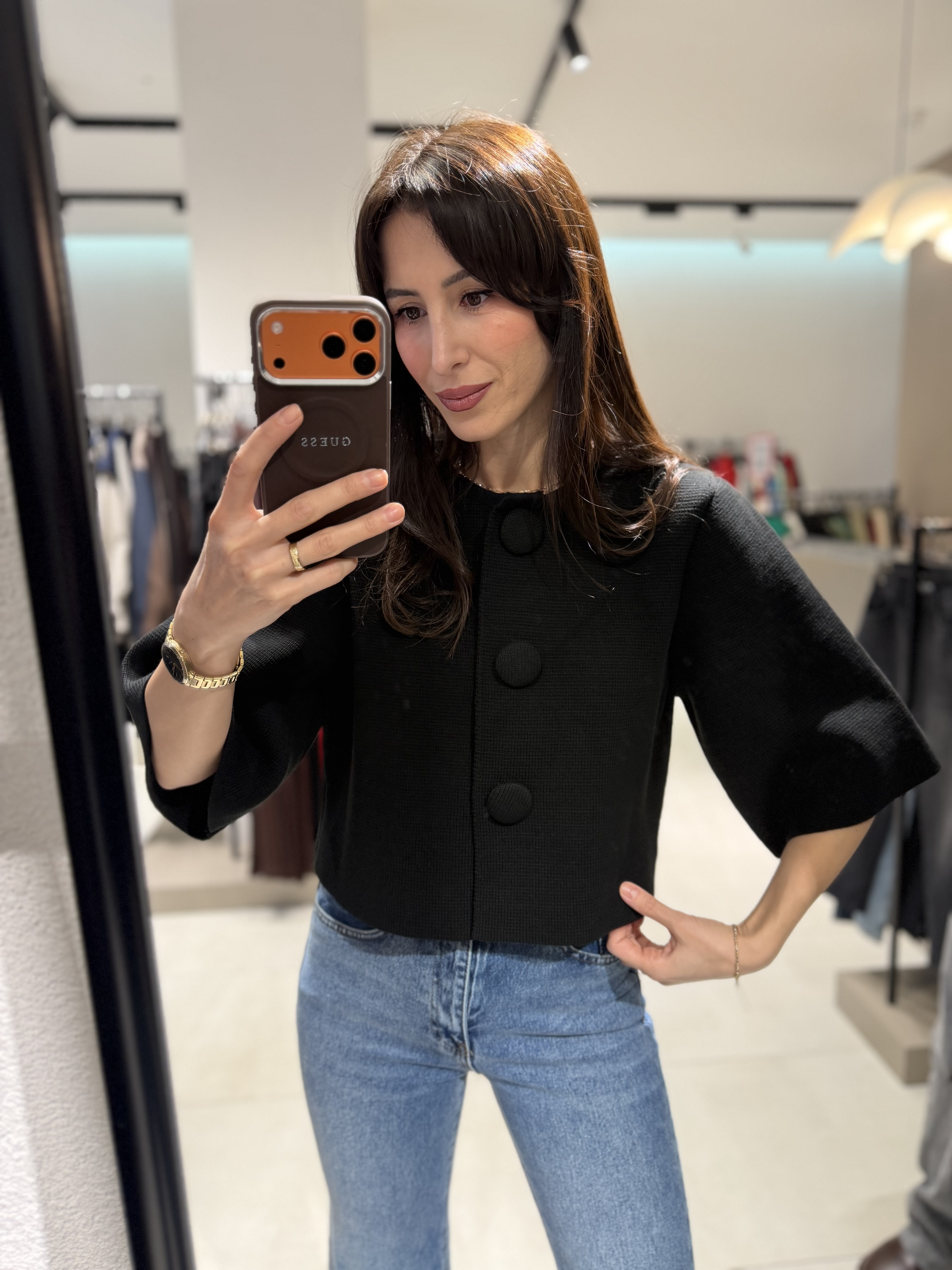 DİLVİN KISA KOLLU ÇELİK TRİKO HIRKA SİYAH