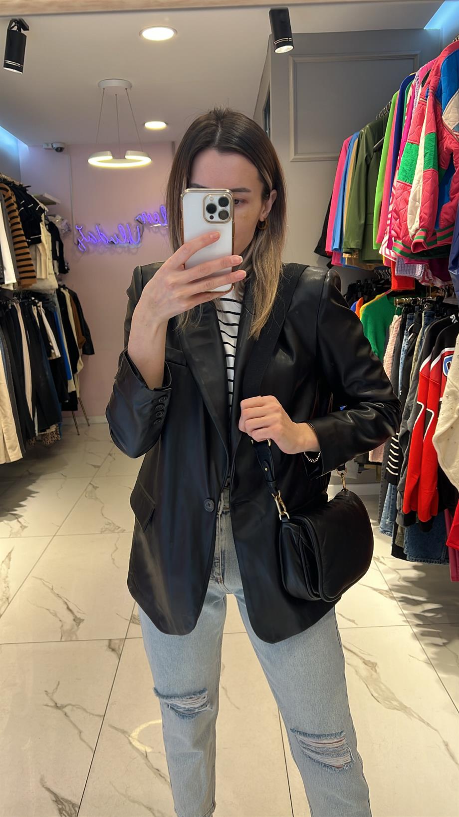 DLV DERİ BLZER CEKET