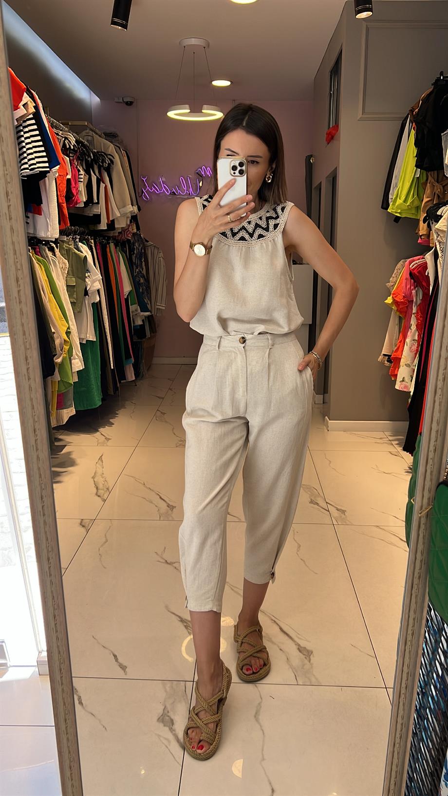 FRC İŞLEME DETAY KETEN TAKIM 