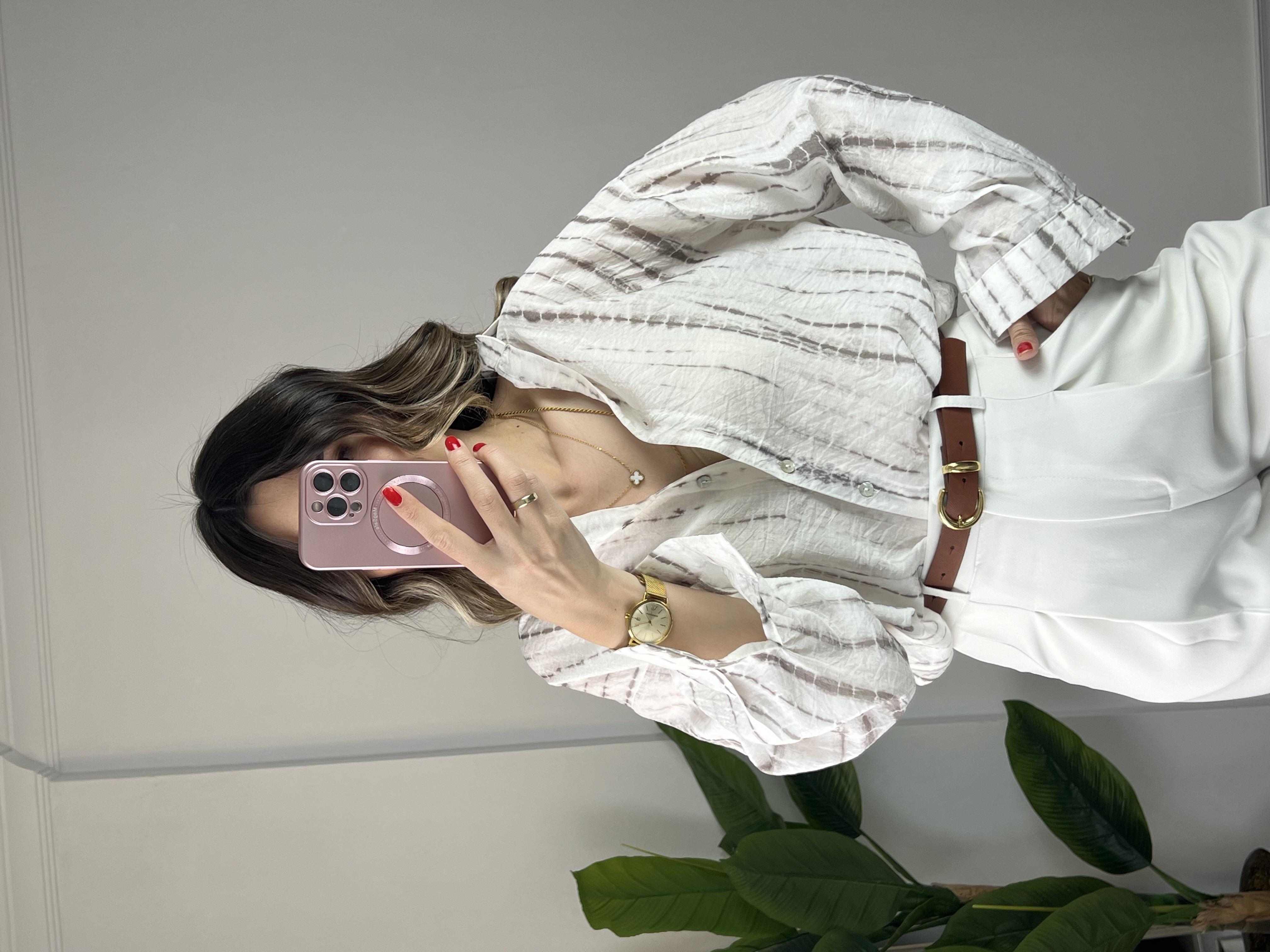 Kahve Desenli Gömlek