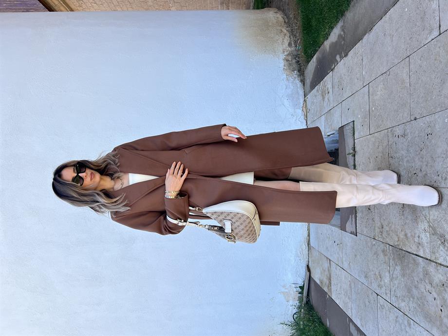 KAHVE KUŞAKLI KAŞE KABAN